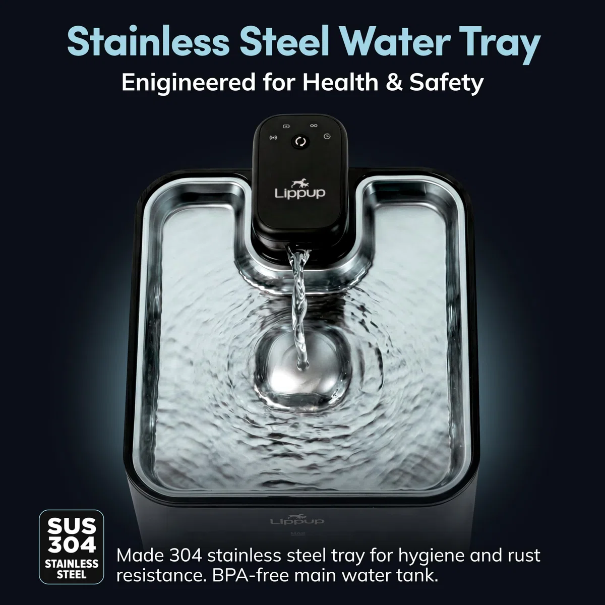 Fuente de agua inalámbrica para gatos, 2.6 L, fuente de agua inalámbrica para gatos de interior, funciona con pilas, con sensor de movimiento, bomba ultra silenciosa, sin BPA, color negro