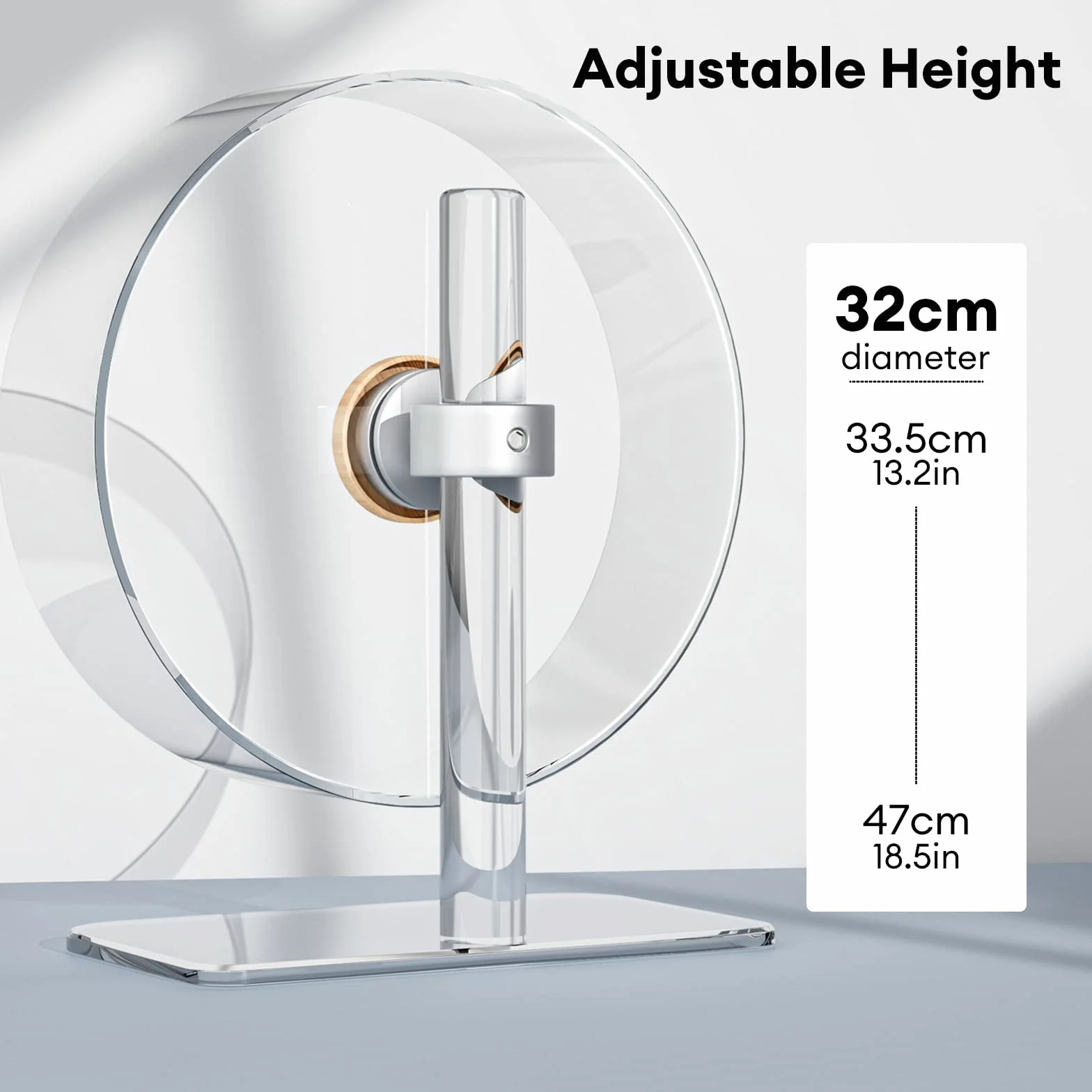 BUCATSTATE Hámster Rueda Silenciosa 32cm, Doble Rodamiento de Hámster Rueda de Ejercicio de Hilado Silencioso para Hámster Enano Ratones Degus u Otros Animales