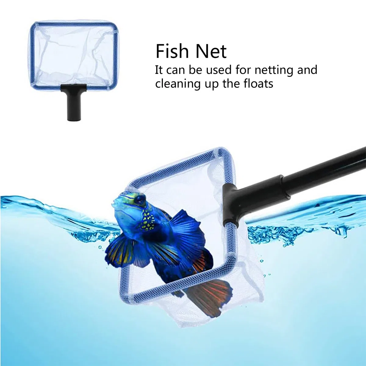 Herramientas De Limpieza para Acuarios, Manguera Sifónica Manual con Kit De Red para Peces, Aspirador Sifónico para Acuarios para Limpieza De Grava y Arena En Peceras