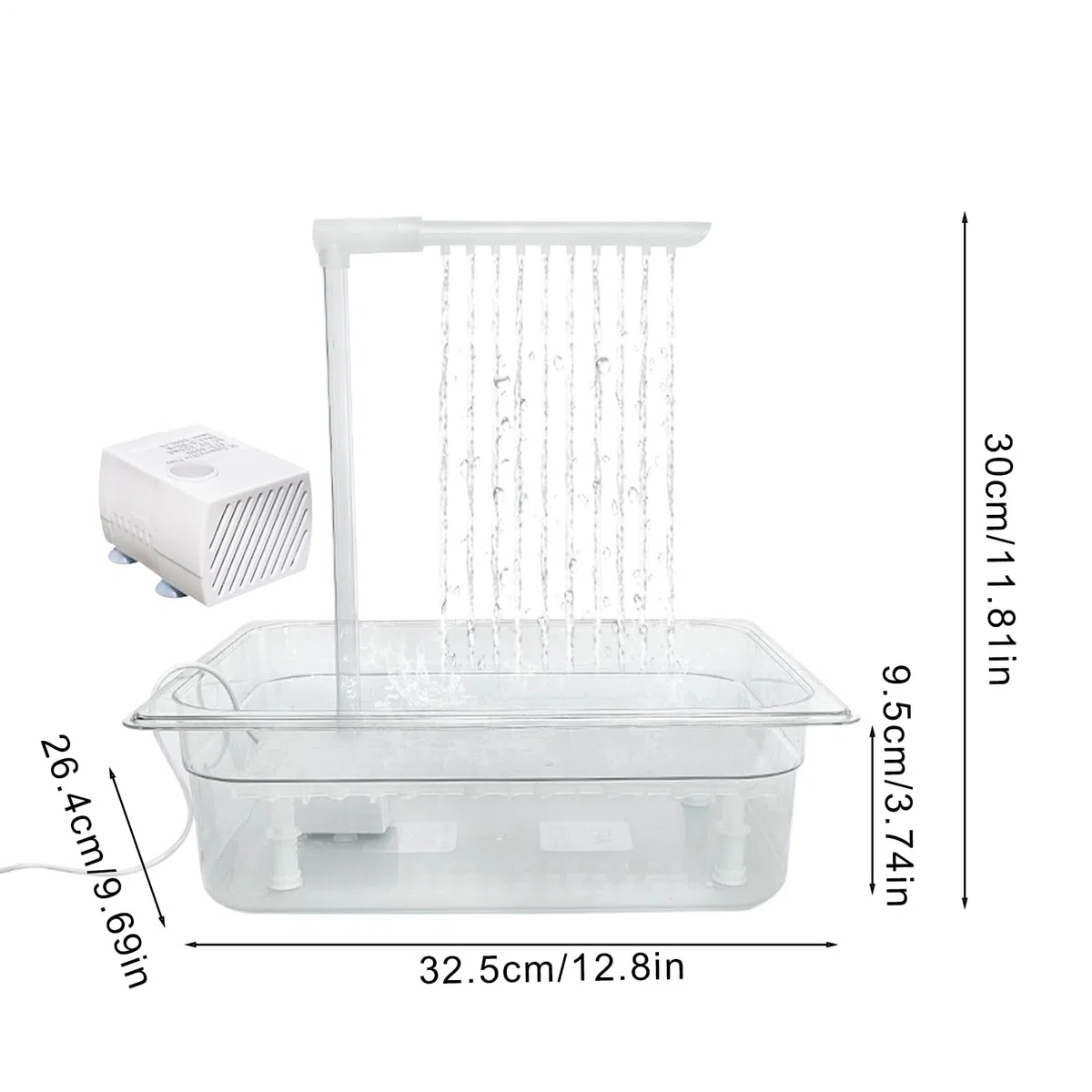 Bañera automática de aves, ducha automática de pájaros Bath Parrot Agua | Fuente de ducha de periquito con bomba, bañera de agua circulante de interior para gris africano, cacatúa