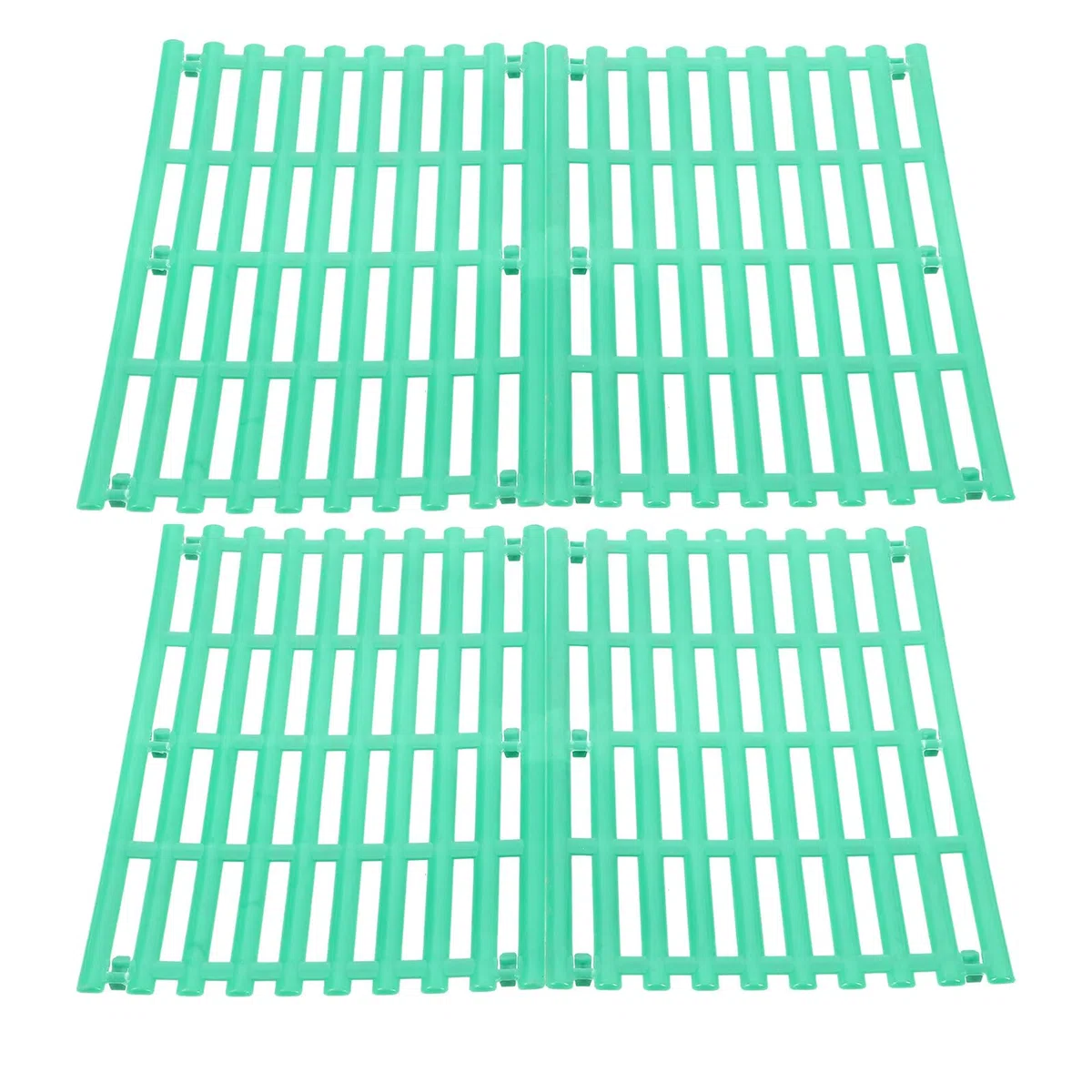 GLEAVI 4 Tapetes para Jaula de Conejos de Plástico Resistente Almohadillas para Patas de Animales Pequeños Drenaje Rápido Protección Antideslizante para Cobayas Hámsteres y