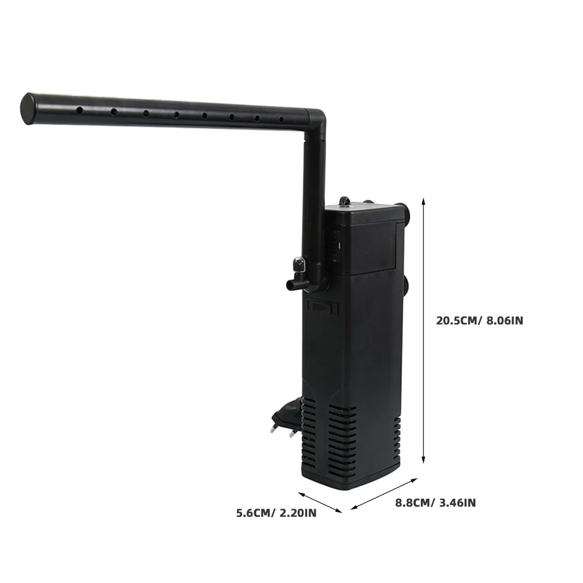 Bomba de Filtro Sumergible para Acuario 22w 1000l/h Negra ABS