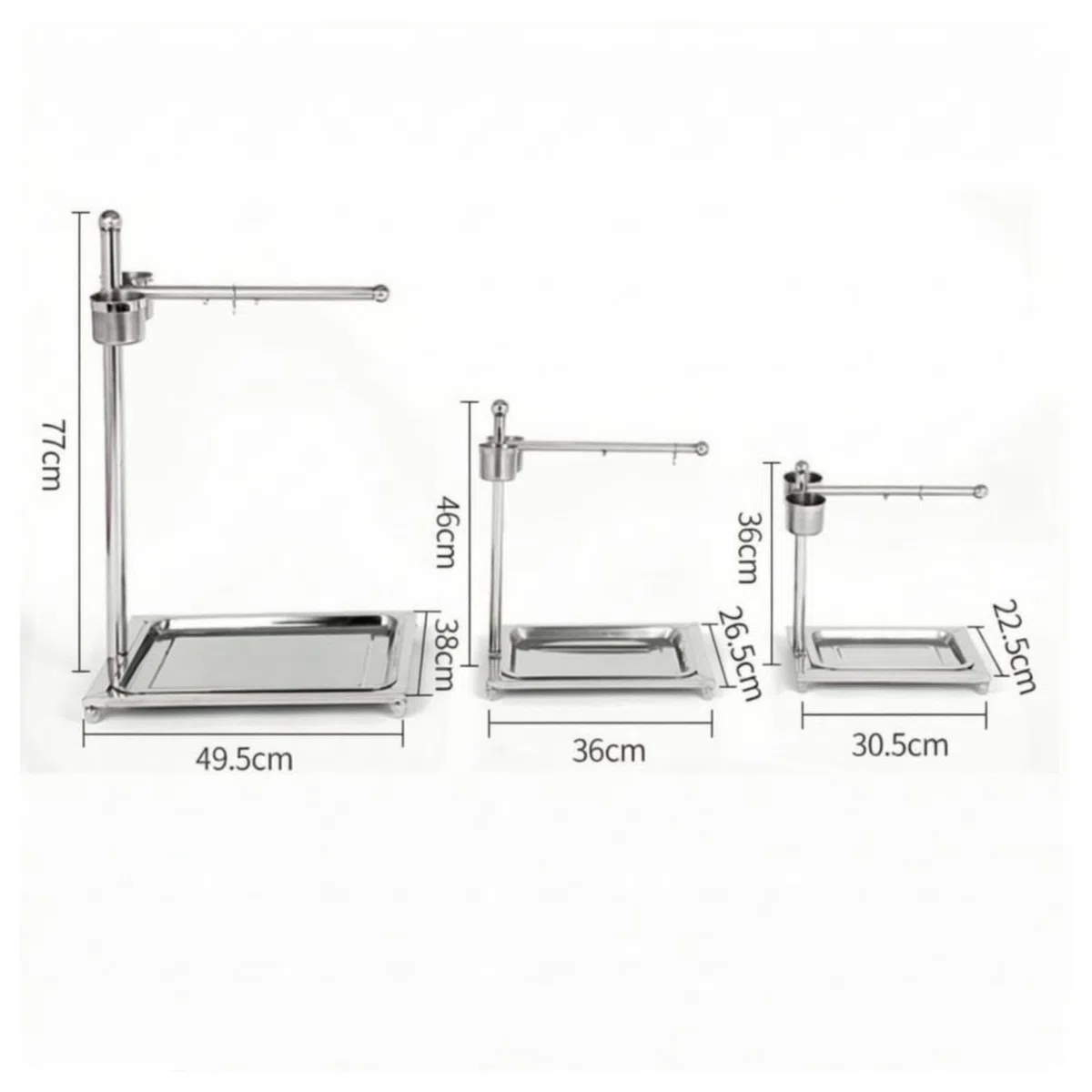 Baoblaze Bird Training Stand Soporte para Entrenamiento de Aves Percha para Loro Base Desmontable Accesorios de Acero Inoxidable Adecuado para el Hogar y Actividades Diarias, Grande