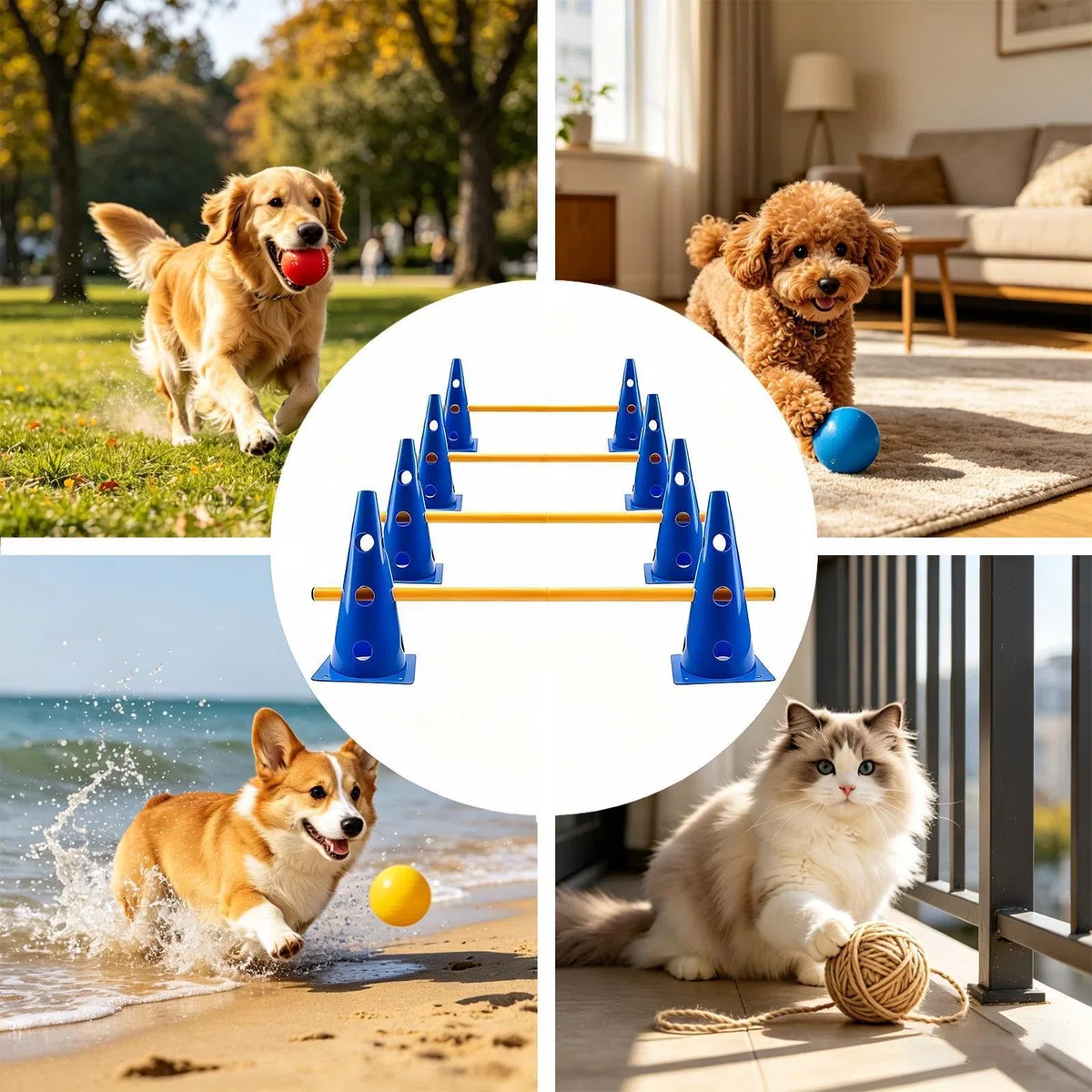 Generisch Perros saltos obstáculos obstáculos dispositivo de entrenamiento