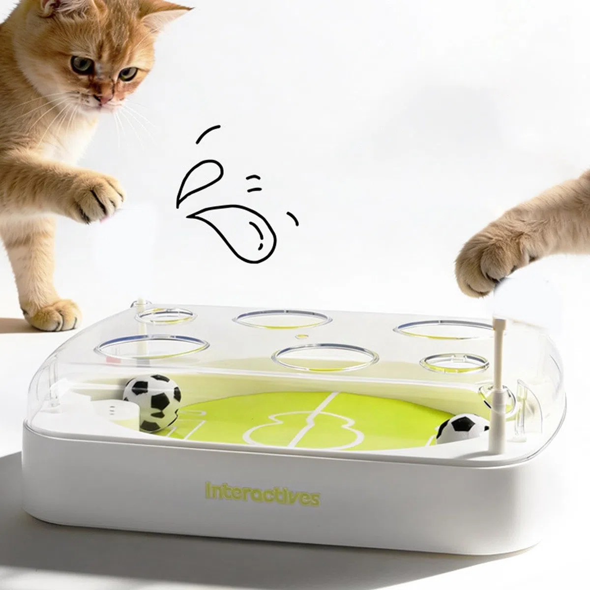 Juguetes para Gato Tipo Pelota Juegos Interactivos de Fútbol para Mascotas | Juguetes para Gato de Interior para Estimulación Mental, Simulación de Caza, Rascado, Juego en