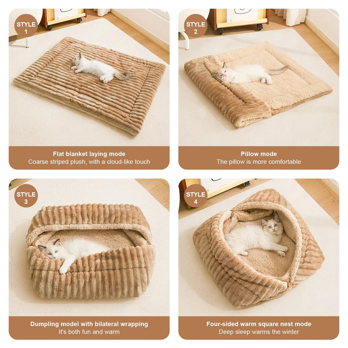 Jiupety Manta para gatos para interiores, XL