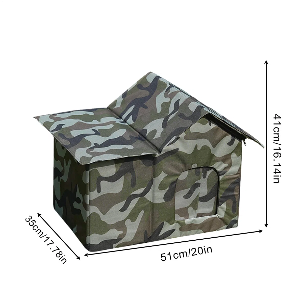 Casa para gatos al aire libre para invierno, tela Oxford 600D, impermeable, con forro extraíble, casas para mascotas al aire libre resistentes a la intemperie, para jardín, patio, balcón, garajes