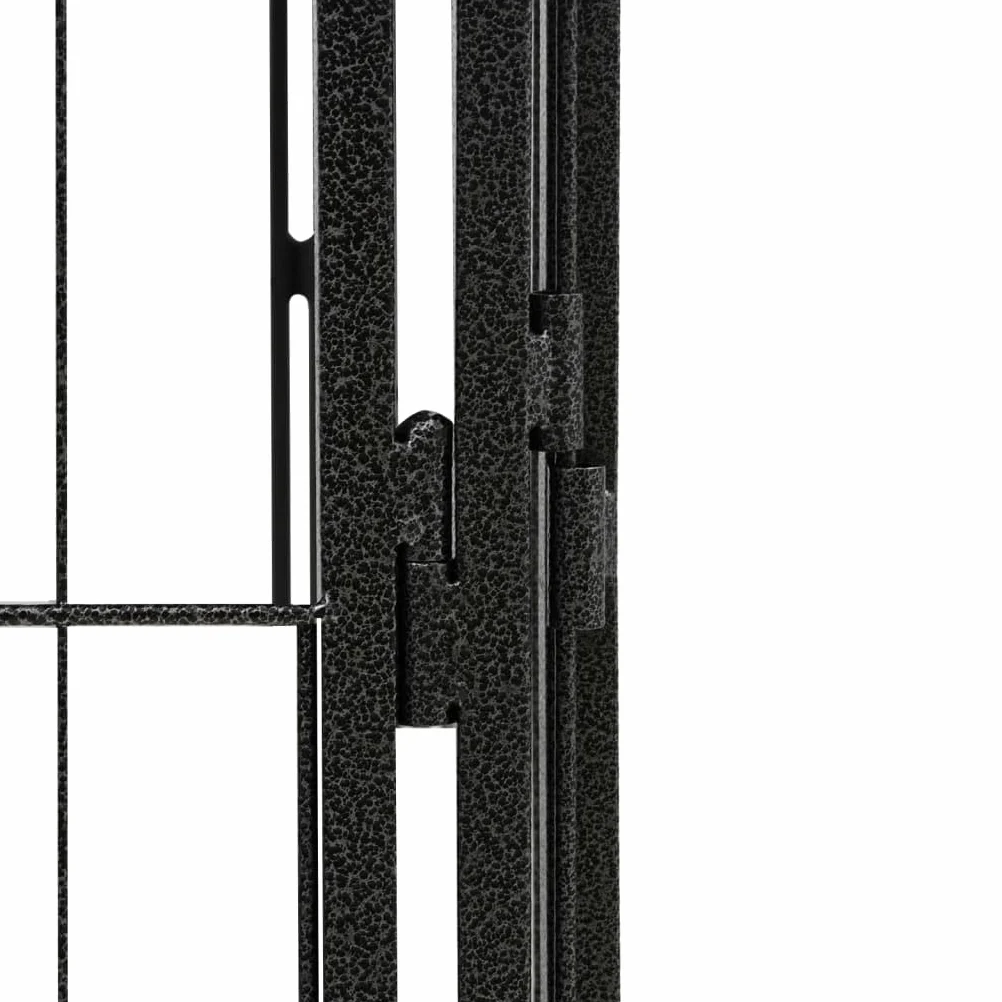 40-TLG. Perrera para perros de acero negro, 50 x 100 cm, plegable, para exteriores e interiores, con protección y seguridad para cachorros y mascotas en el jardín, casa o de viaje