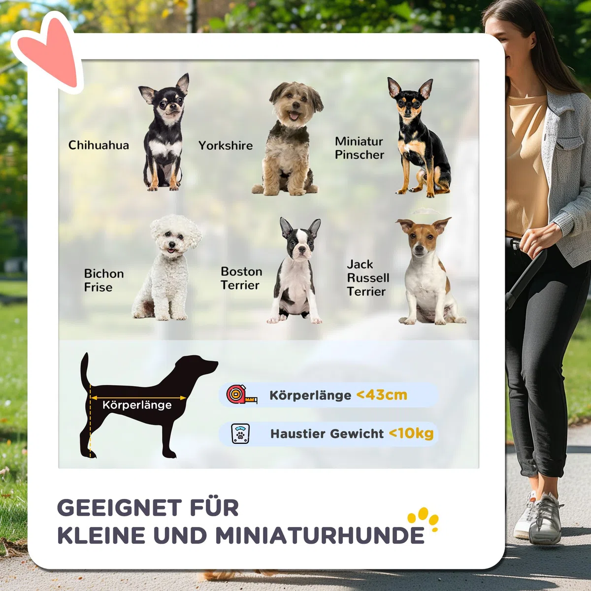 PawHut Cochecito para perros y gatos pequeños, color negro, 76,5 x 52 x 95 cm | Carrito para perros, carrito para mascotas, carrito para mascotas, carrito para gatos, Oxford