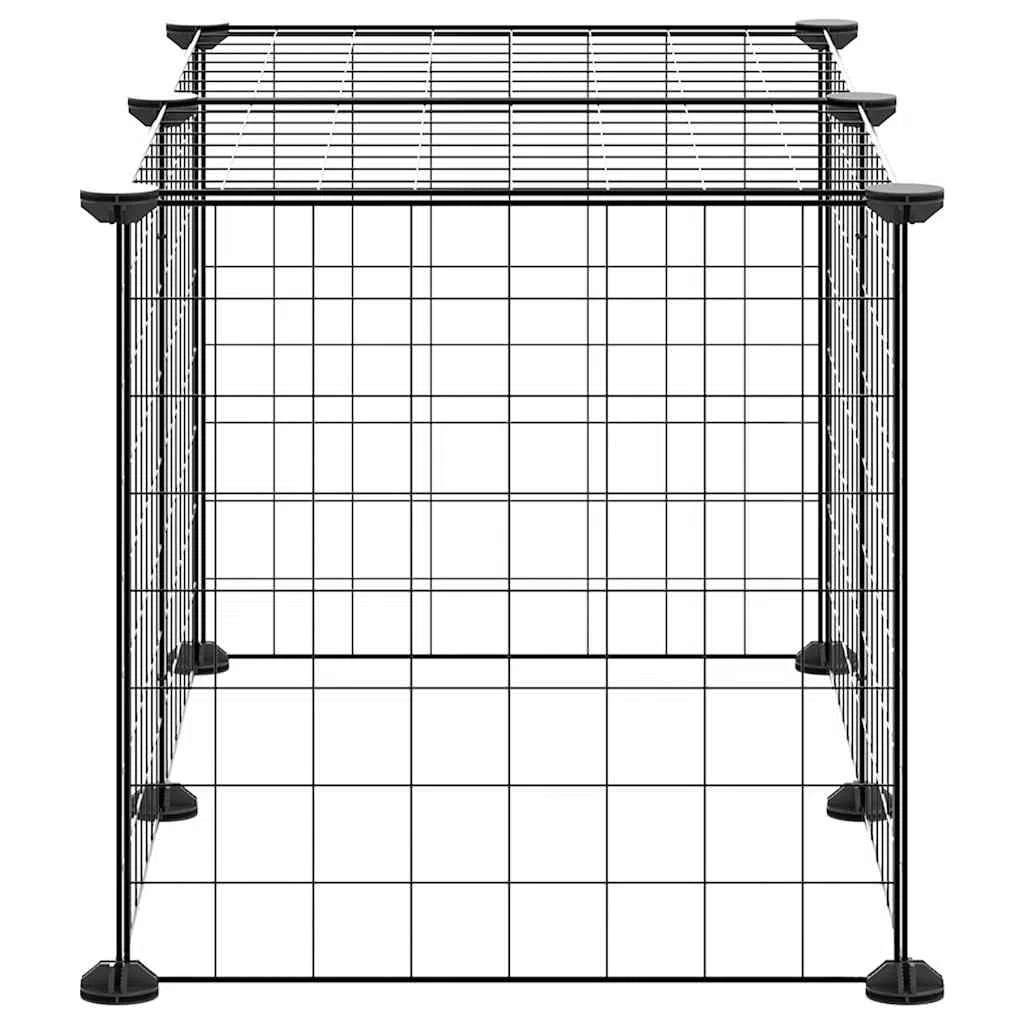 Jaula para mascotas, color negro, 35 x 35 cm, acero para hámster, cobayas, conejos, ratones, ratas, chinchillas, hurones, degu, roedores, interiores y exteriores