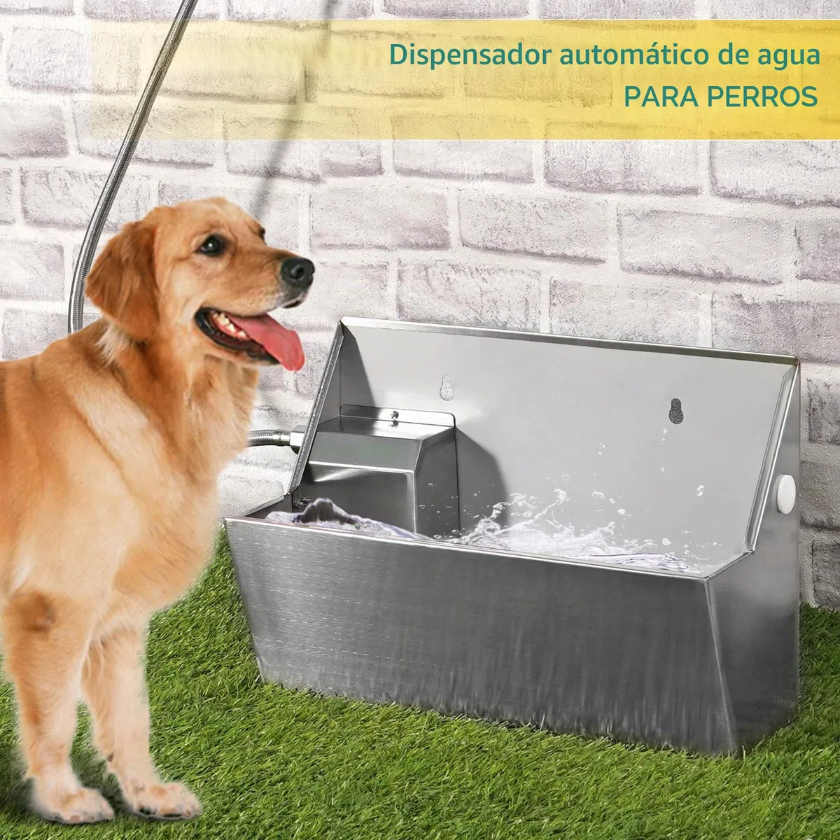 Bebedero Automático para Perros, Dispensador de Agua para Perros de 8L con Llenado Automático, Bebedero de Agua de Exterior para Animales de Granja, Caballos y Pollos