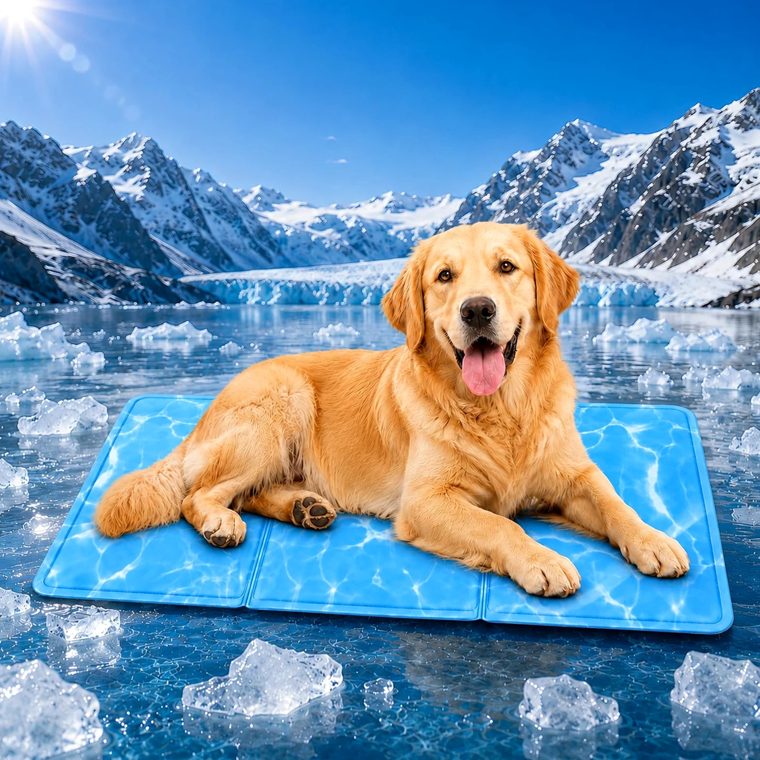Alfombrilla de refrigeración para perros, 80 x 120 cm, manta de refrigeración para perros y gatos, cojín de refrigeración con gel no tóxico, resistente al agua, para perros grandes, medianas y