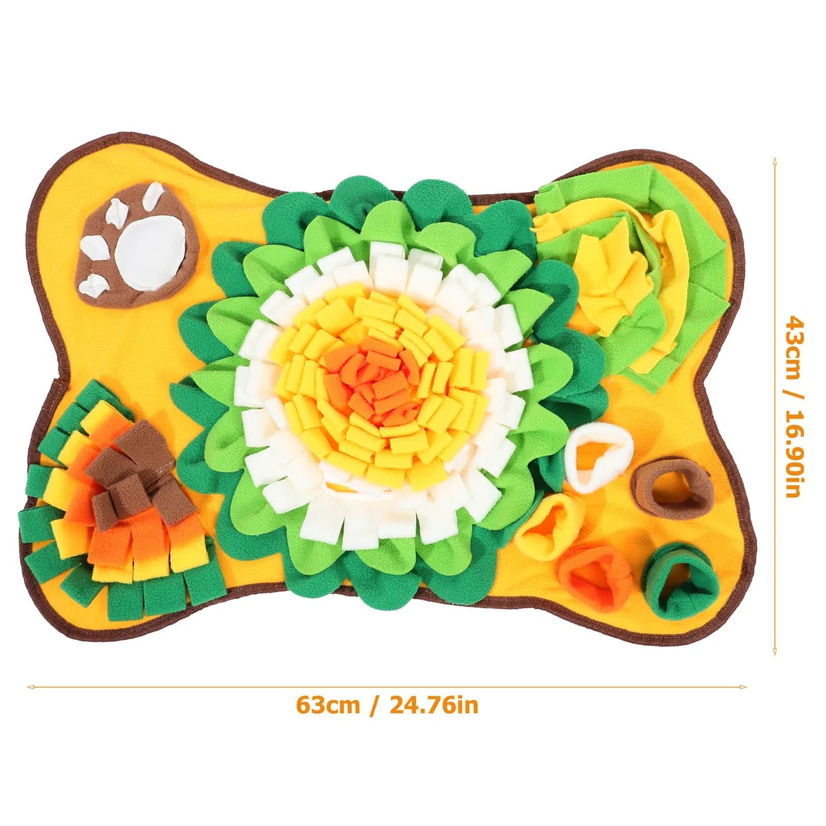 GALPADA Alfombrilla Olfativa Adecuado para Entrenamiento Olfativo para Perros en Forma de Hueso, Esterilla Interactiva de Forrajeo de Algodón y Juego de Búsqueda de Comida