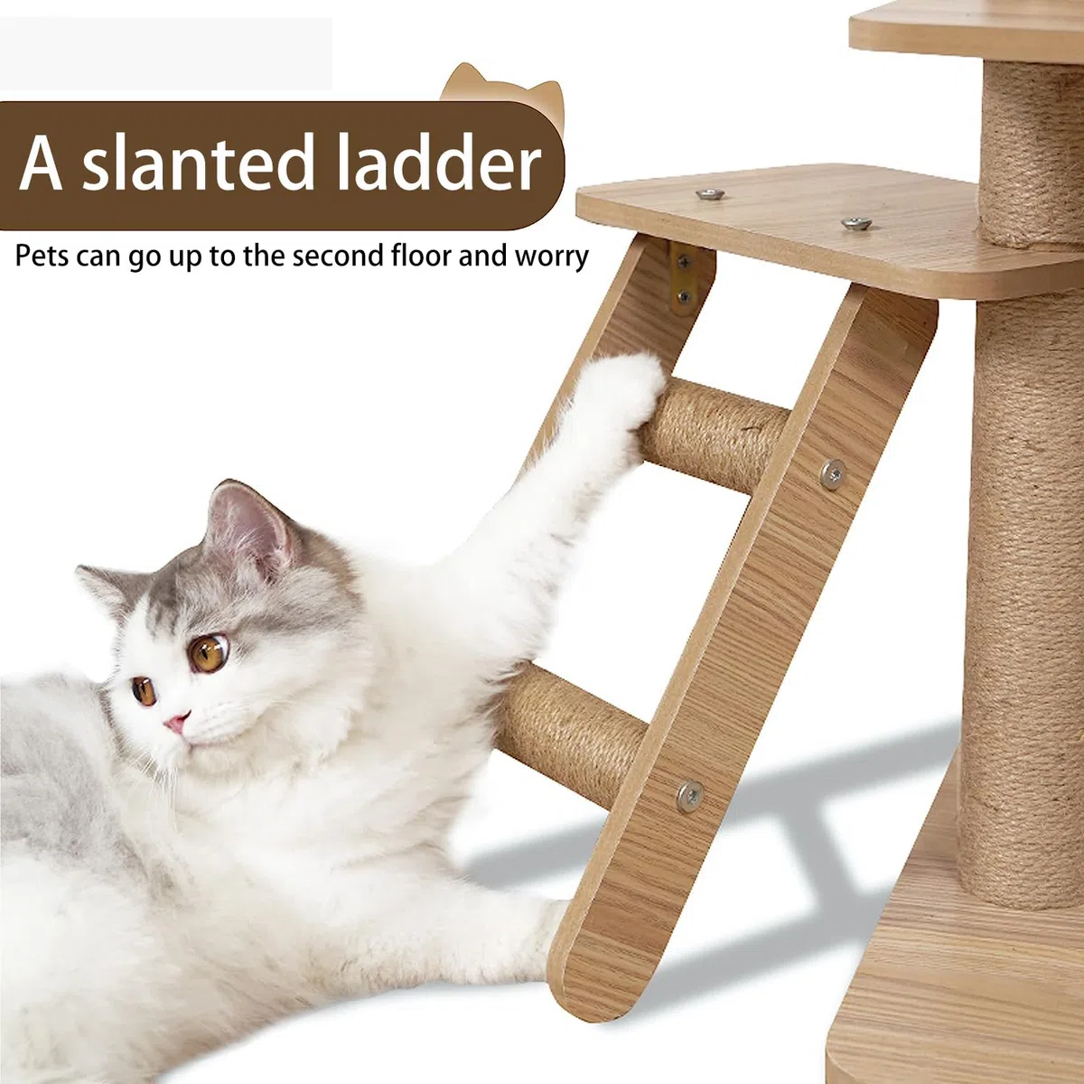 Rascador para Gatos Grandes,165 cm Arbol para Gatos con 12 Postes, 1 Casa para Gatos,Cápsula Espacial Transparente, 3 Plataformas,Pompón,1 Escalera de sisal para moler Garras(Color Madera