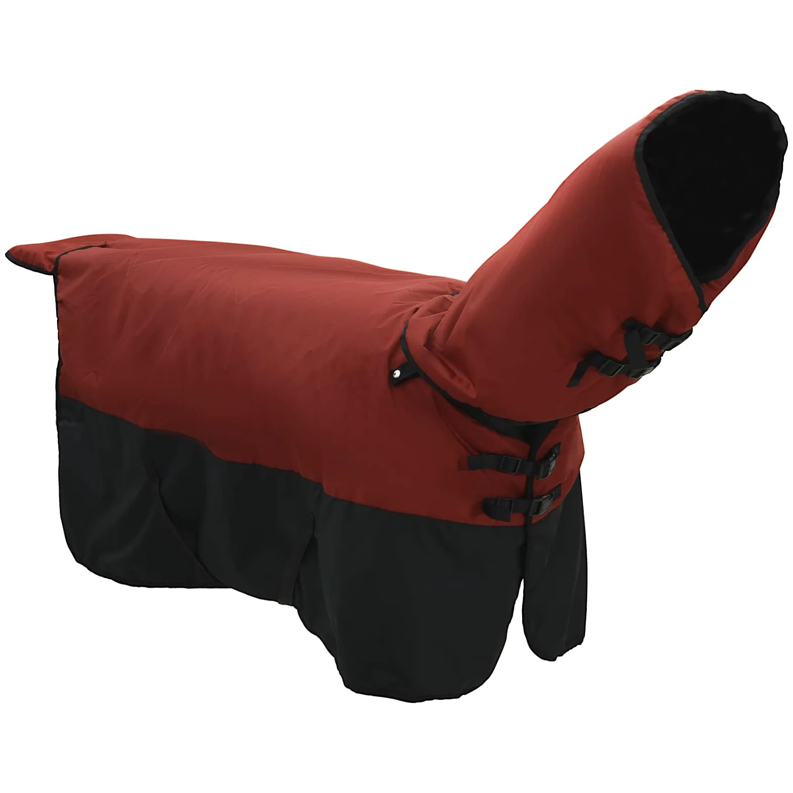 Genérico Manta para Caballo Verde Oscuro y Negro 115 cm Poliéster,Deportes,Actividades al Aire Libre,Equitación,Cuidado de Caballos,Mantas y para Caballos,Rojo,42013131