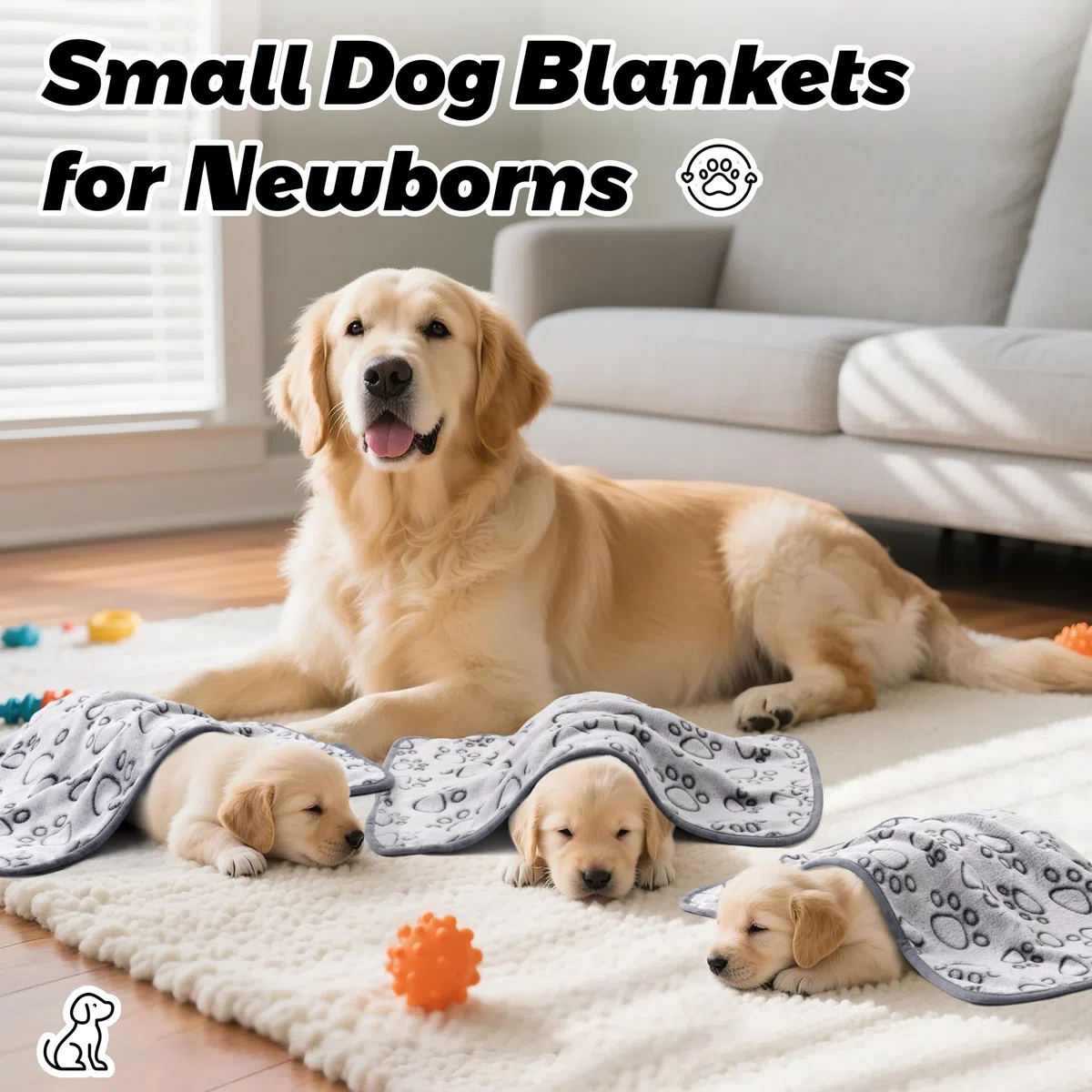 Stuffed® 3 Mantas Suaves Perros pequeños, Manta calmante Lavable para protección de jaulas, Regalos Esenciales para Perros, Cachorros, Gatitos, 24 x 16 Pulgadas, Gris