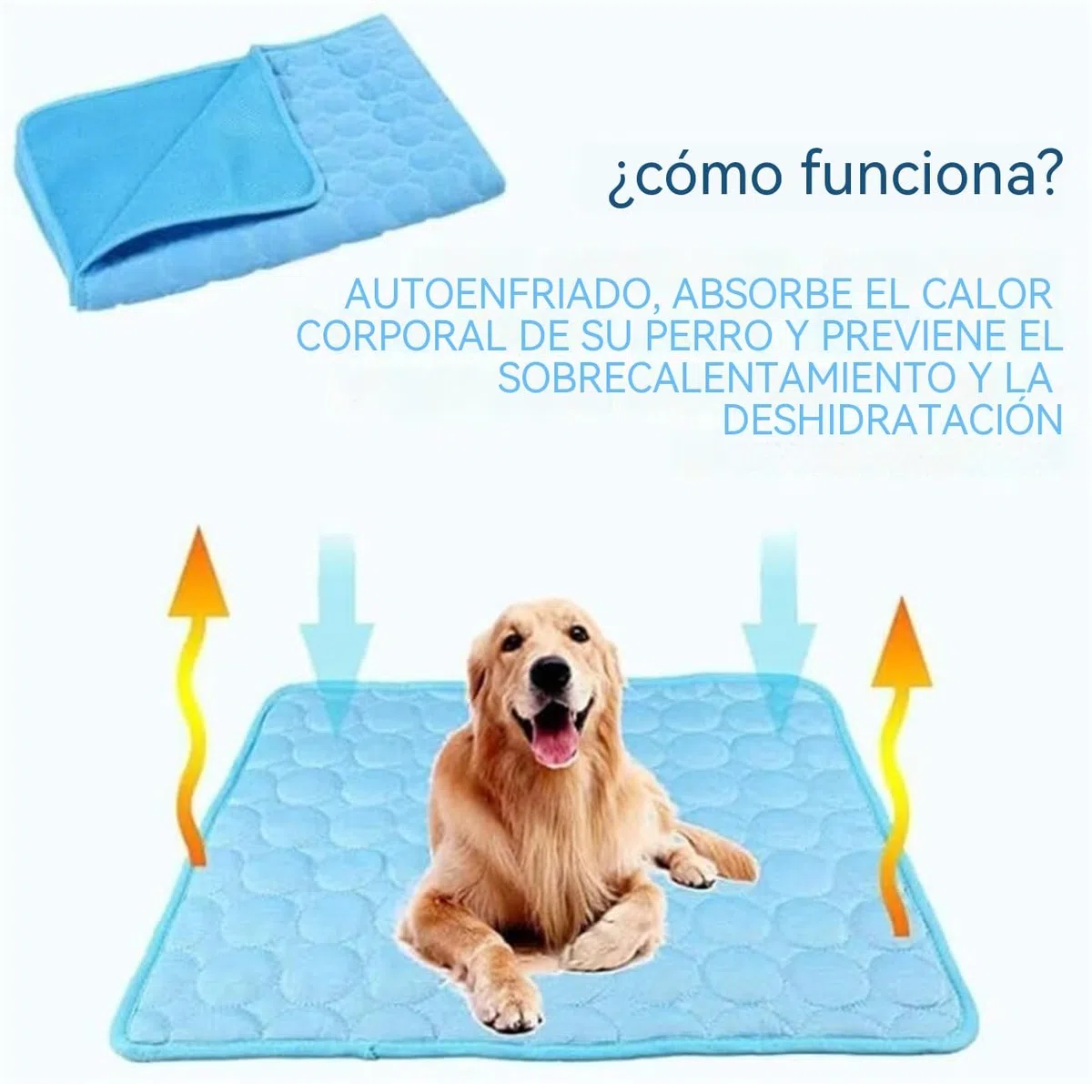 Alfombrilla Refrescante para Perros y Gatos, Manta Refrigerante sin Gel Químico, Tela Ice-Silk Transpirable, Autoenfriamiento por Contacto, Portátil, Antideslizante y Lavable para Verano