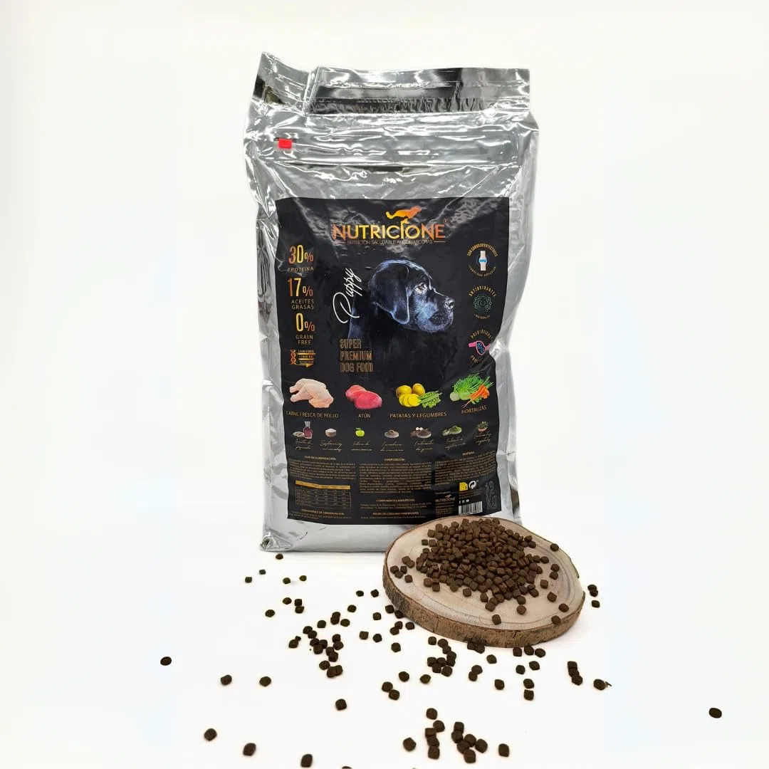 Pienso Grain Free para Cachorros - Carne Fresca de Pollo y Atún | Fórmula Completa para Cachorros de Todas Las Razas | 12 kg | Nutrición Balanceada y Sin Cereales