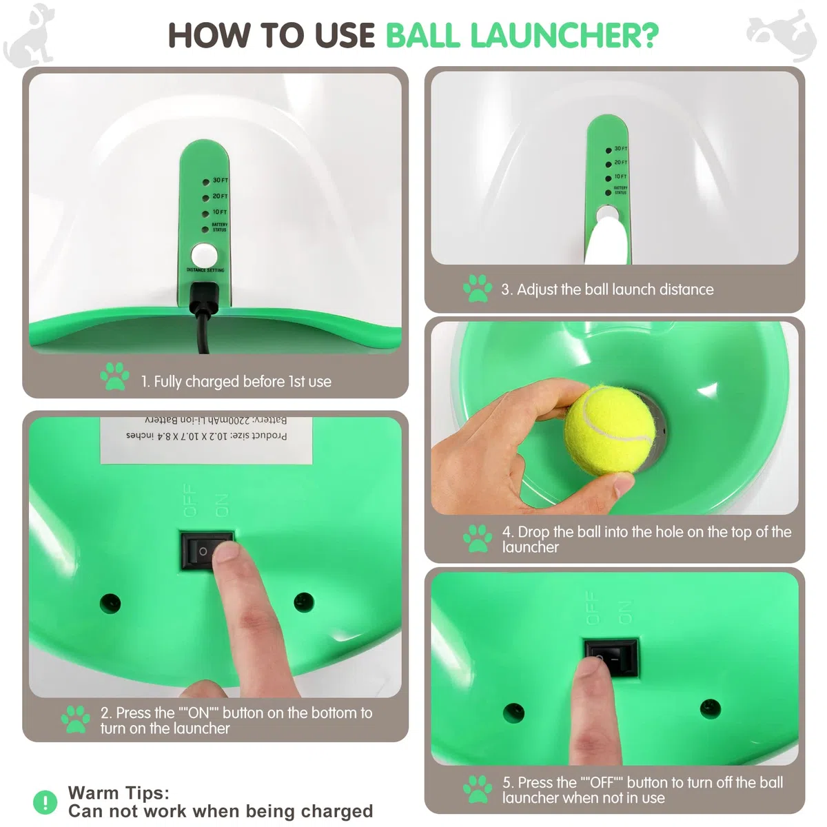 Lanzador automático de pelotas para perros con 3 pelotas, lanzador interactivo de pelotas de tenis para perros, máquina de lanzamiento de pelotas de mascotas para jugar en interiores y exteriores
