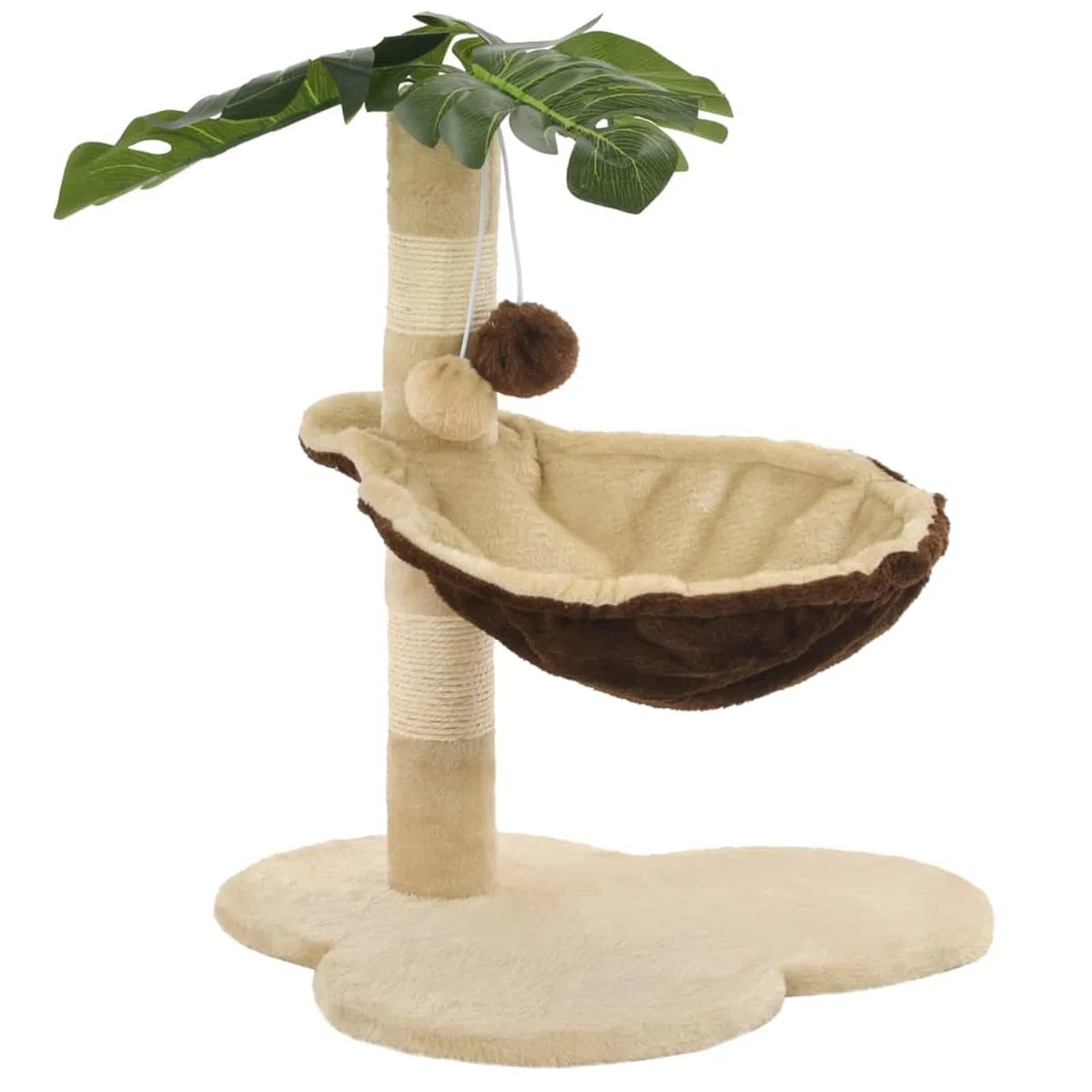 ShGaxin Rascador para Gatos con Poste de sisal 50 cm Beige y marrón, Rascador Gato, Arbol Rascador para Gatos, Gatos Accesorios, Torre Gatos, Arranhador para Gatos, Casa para Gatos