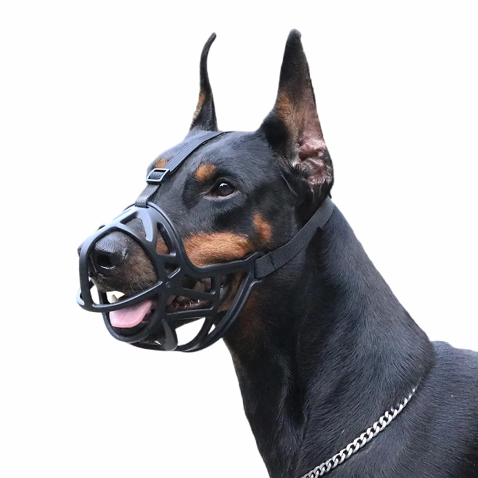 Bozal para Perros, Bozal Transpirable for Perros, bozal for Que Evita mordeduras, Ajustable, diseño humanizado, Permite jadear y Beber(S)