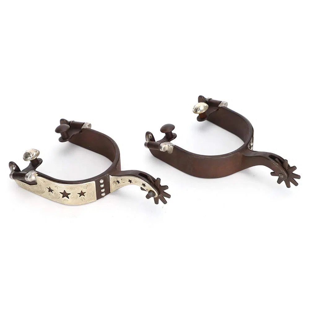 Bediffer Espuelas de Caballo Negras de Acero con bajo Contenido de Carbono,