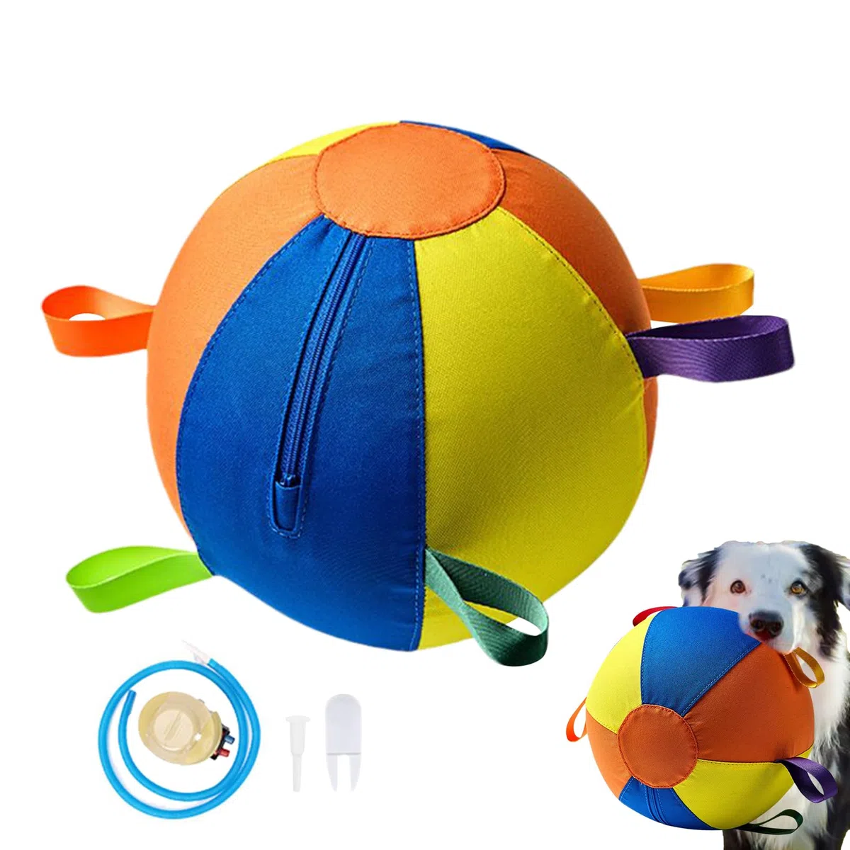 Pelota de Perro Resistente Mordeduras, Ejercicio Portátil, Juego