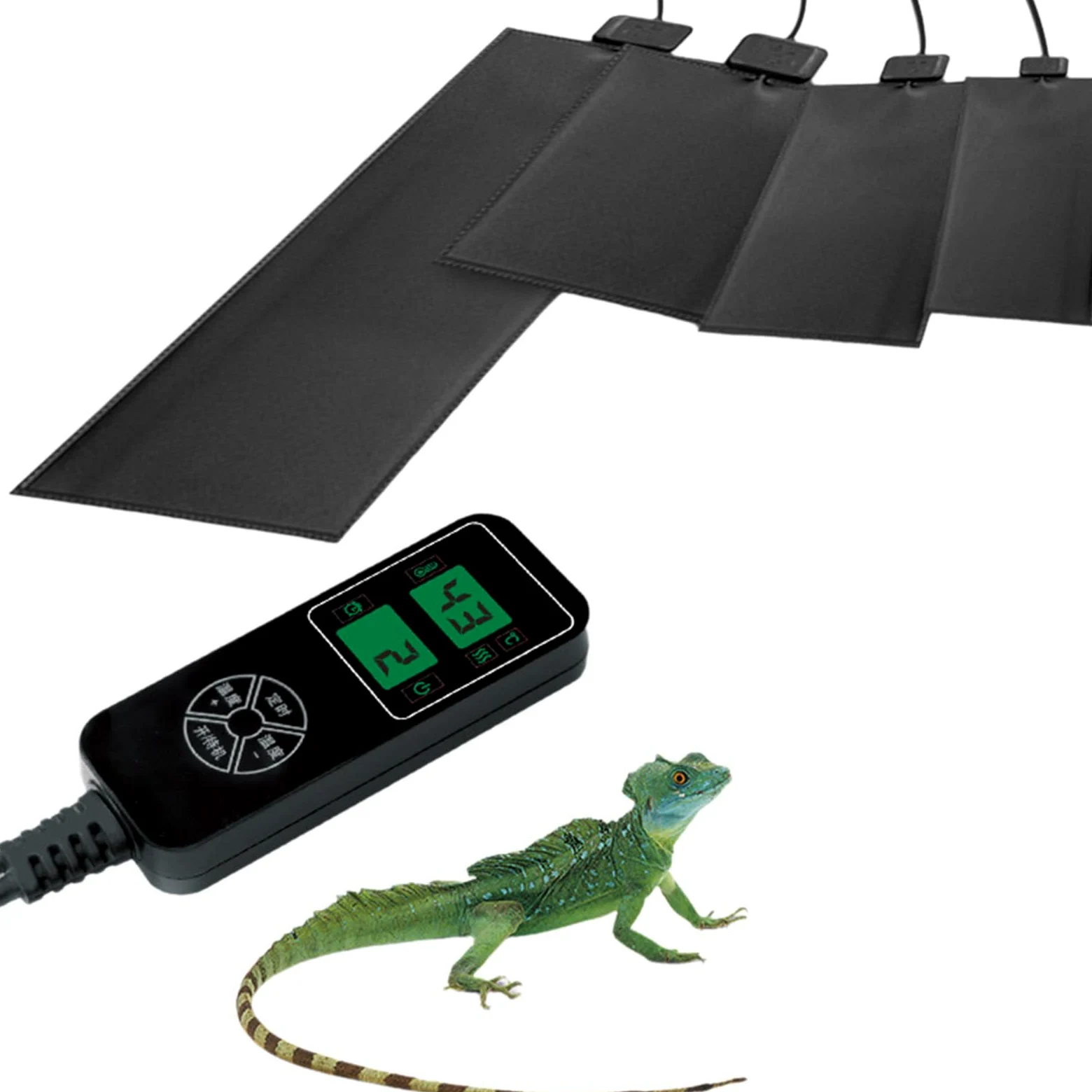 Alfombrilla de calefacción para reptiles, temperatura ajustable debajo del tanque para terrario y tortugas, distribución eficiente del calor, adecuada para varios reptiles