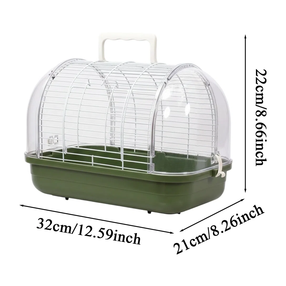 Transportín para Aves Jaula de Viaje Portabicados con Posadero y Ventana | Transportín para Aves Pequeñas Para Periquitos, Cacatúas, Canarios y Dragón Barbudo