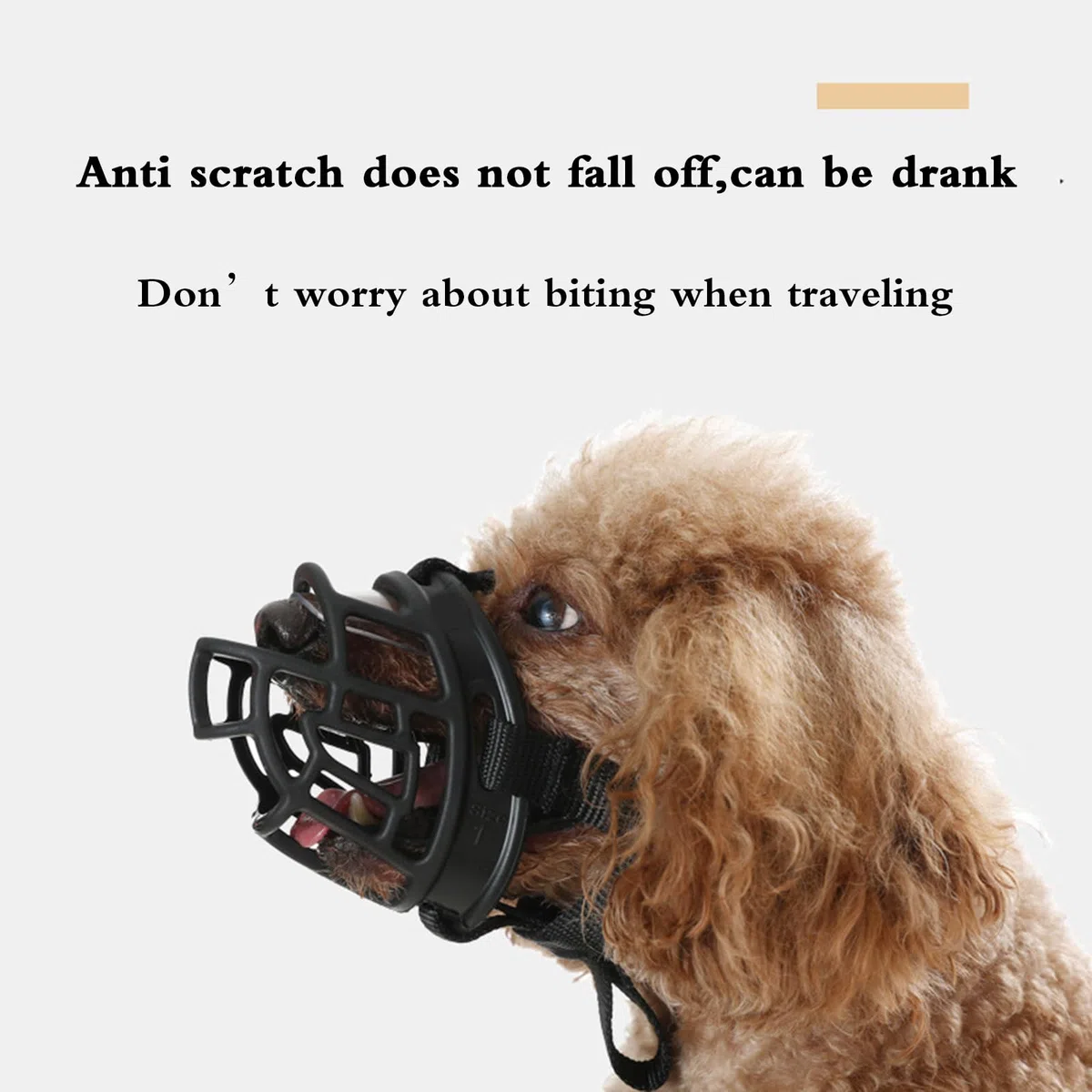 Bozal for Perros Grandes, bozal for Perros pequeños, Transpirable, Ajustable, Acolchado, Permite jadear y Beber, Resistente a la abrasión.,Bozal para Perro(No. 1)