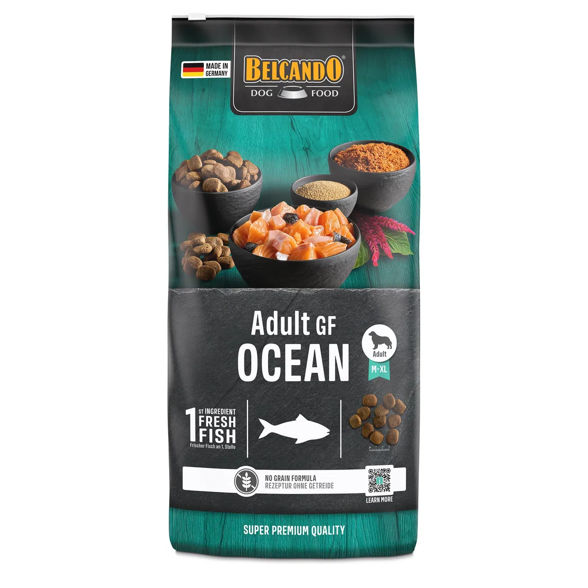 Belcando Adult GF Ocean [12,5 kg] Alimento para Perros sin Cereales | Comida Seca sin Cereales con Pescado | Deita Completa para Perros Adultos a Partir de 1 año de Edad