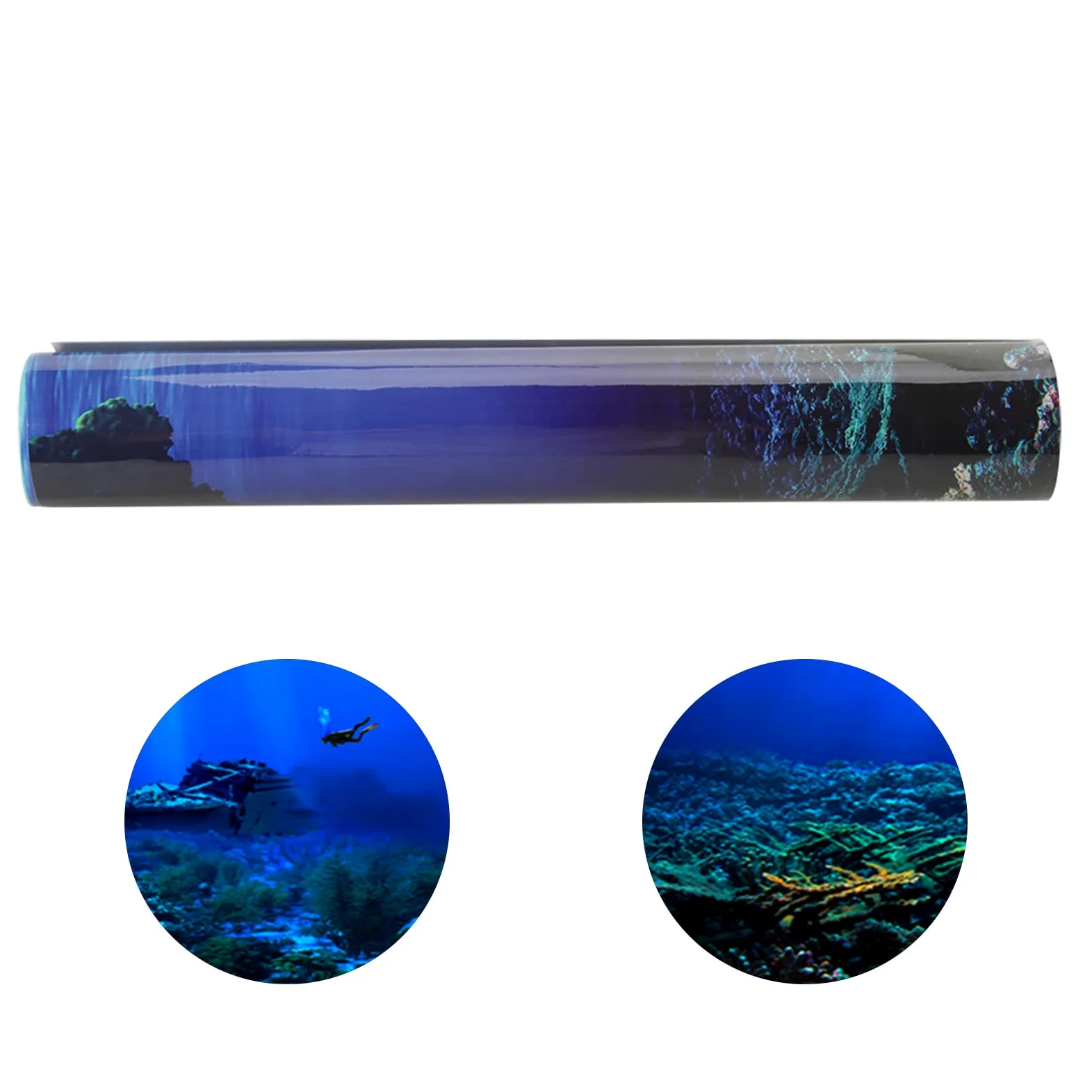Póster Adhesivo para Pecera Seaworld, Resistente Al Agua, Duradero, Fácil de Limpiar, Pegatina Decorativa para Acuario para un Aura Hermosa (122 * 61cm)