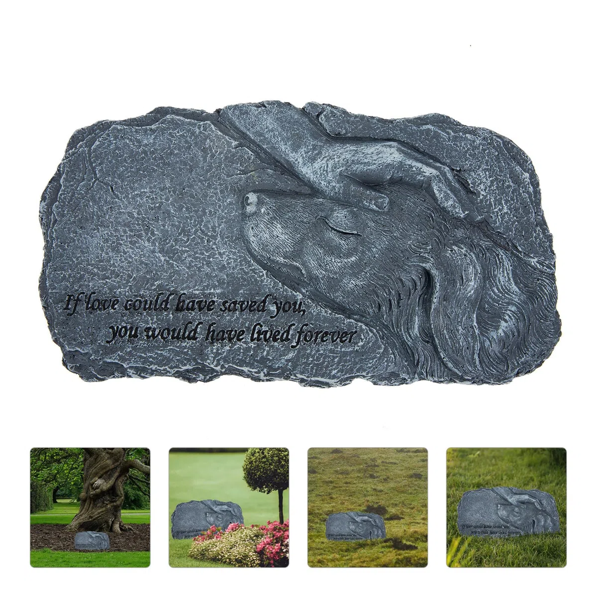 Didiseaon Estatua Conmemorativa y Espacio para para de Resina Forma de Ángel, Lápida Soporte Estable para Jardín