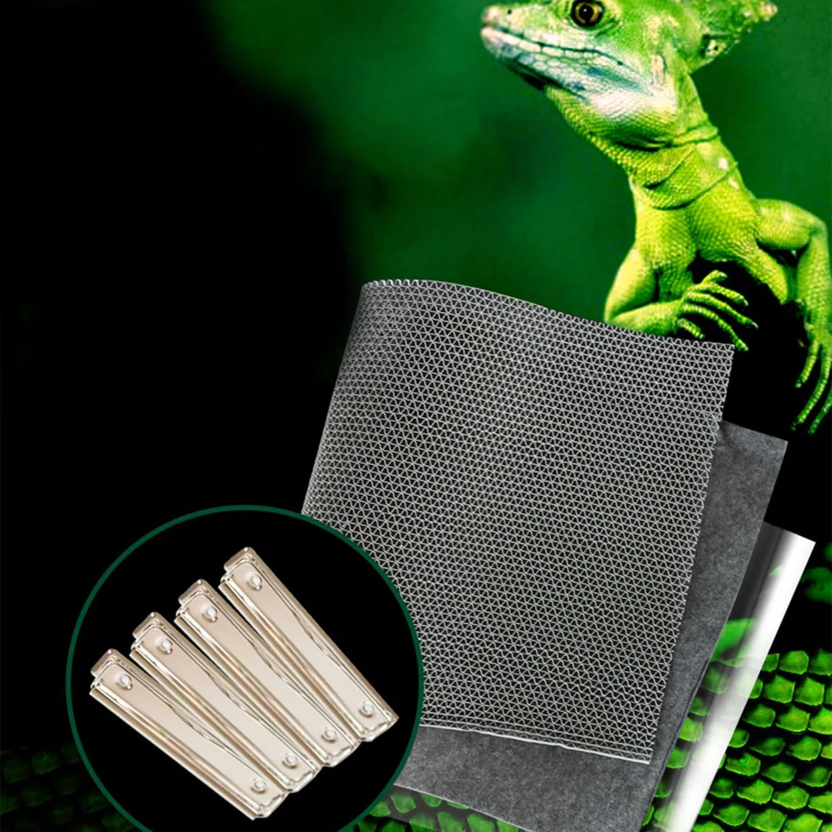 Alfombra de reptiles, tapete de sustrato de dragón barbudo, tapete de cama cortable para almohadilla de dormir de dragón barbudo, terrarios, accesorio de forro para reptiles, alfombras para