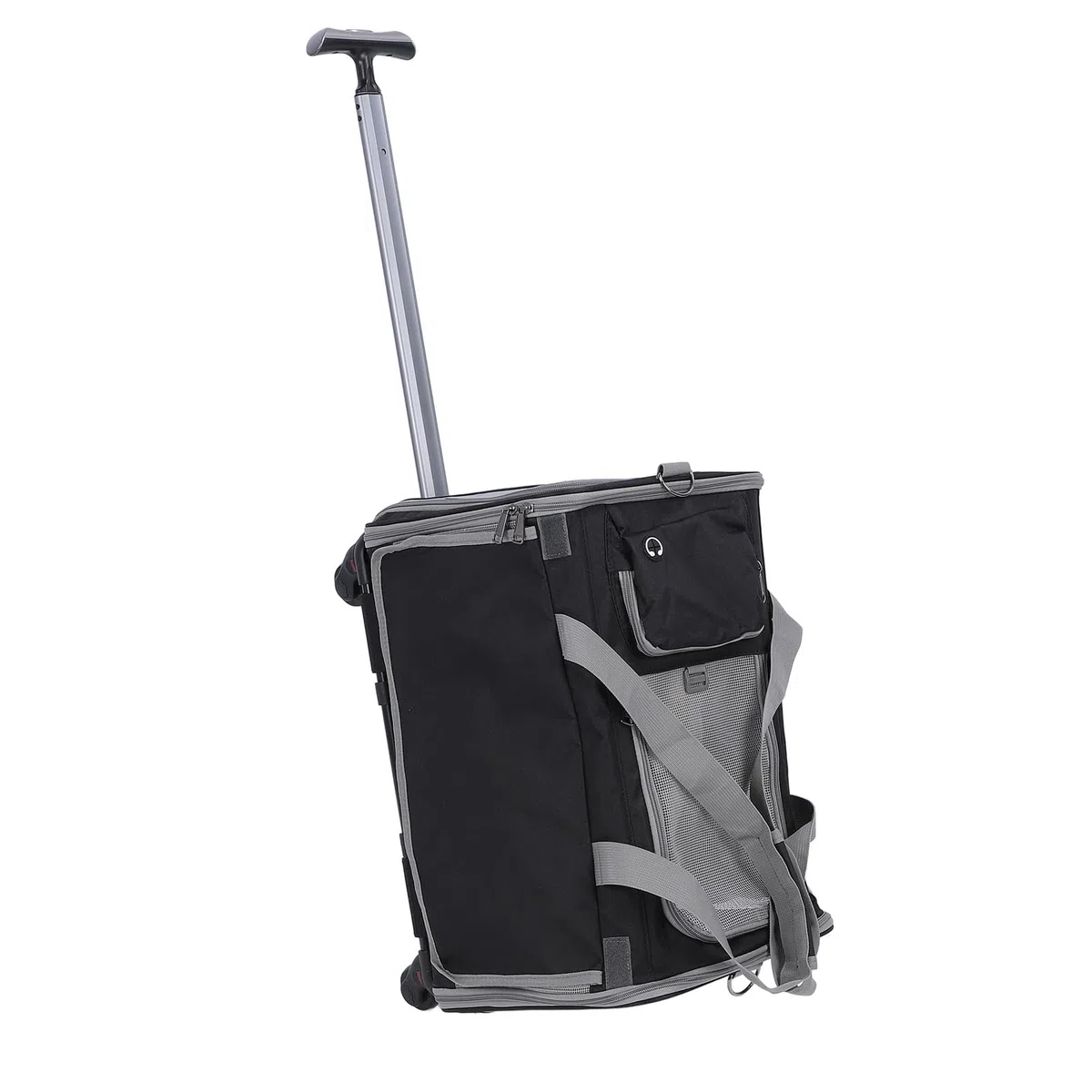 Transportín para Mascotas con Ruedas, Aprobado por Aerolíneas y TSA, Bolsa de Viaje Suave Plegable para Gatos/Perros, Mochila con Ruedas para Mascotas, Adecuada para Perros