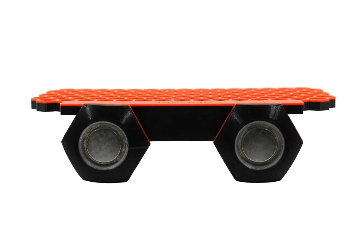 Estante magnético para fragmentos, materiales seguros para arrecifes, para vidrio de hasta 16 mm de grosor (negro/verde neón, 30 cm)